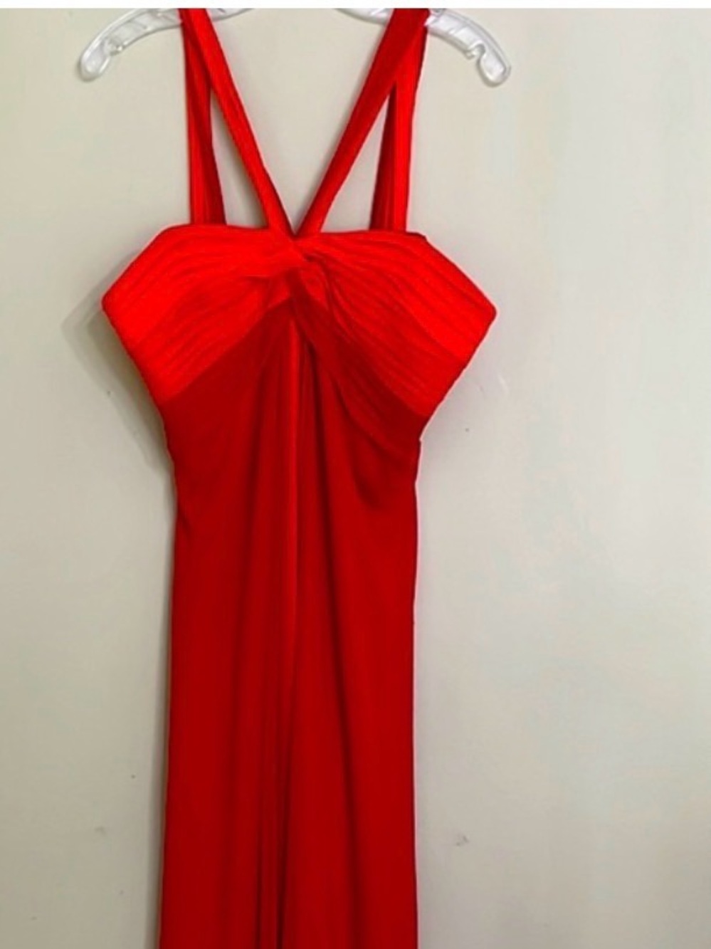 Alex Chiffon Red Evening Dress NWT